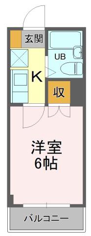 チェリーハイツ(1K/3階)の間取り写真
