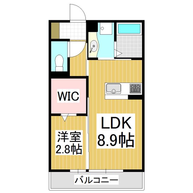 NEXUS D-ROOM石芝(1LDK/2階)の間取り写真