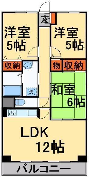 メゾン・イソップ新松戸(3LDK/1階)の間取り写真