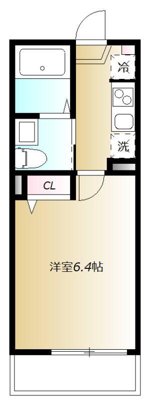 ブランメゾン(1K/3階)の間取り写真