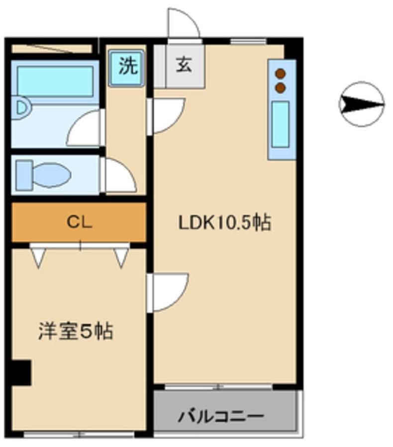シャトレーゼ(1LDK/3階)の間取り写真