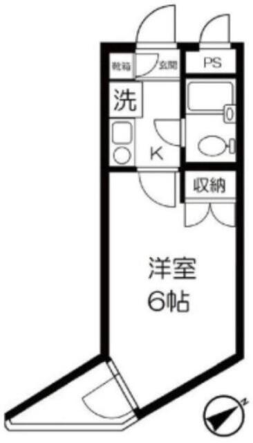 セントヒルズ橋本(1K/2階)の間取り写真