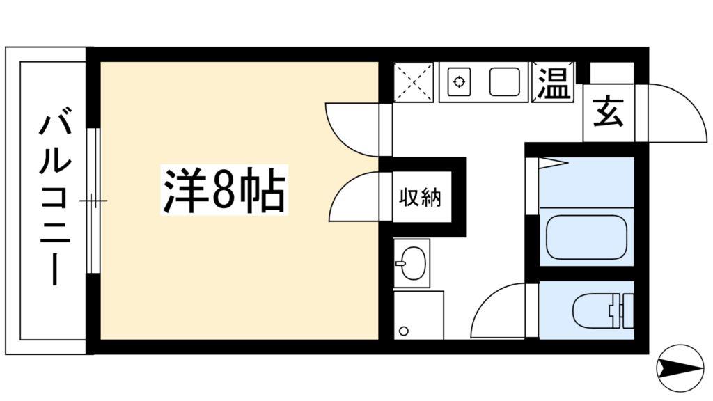 エルエーブハイツ(1K/3階)の間取り写真