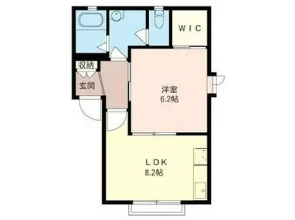 エトワール(1LDK/2階)の間取り写真