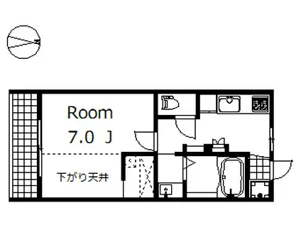 TACT(1K/1階)の間取り写真