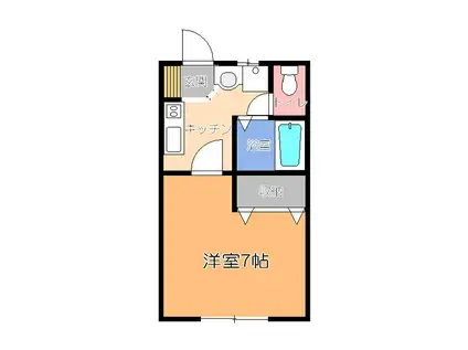 メゾンロイヤルいまいずみ(1K/2階)の間取り写真