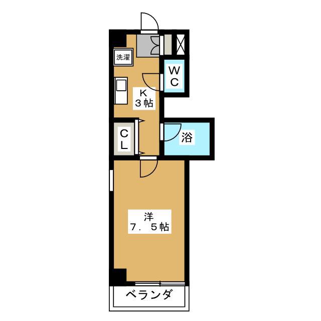 PATIO NS 1ST(1K/4階)の間取り写真