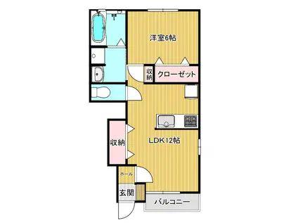 アリアンツ(1LDK/1階)の間取り写真
