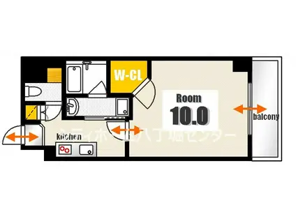 CLASSY HIROSHIMA-EKIMAE(1K/5階)の間取り写真