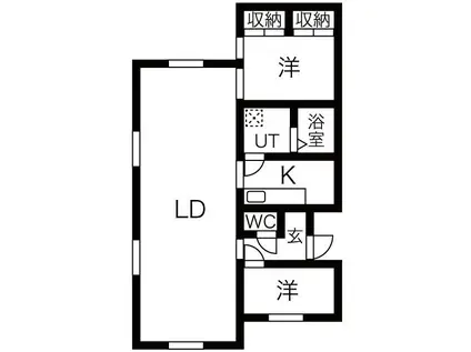 RERE01(2LDK/1階)の間取り写真