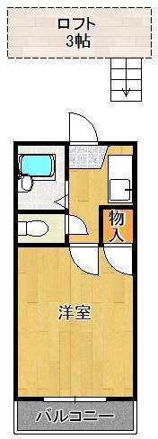 オアシス中原西(1K/1階)の間取り写真