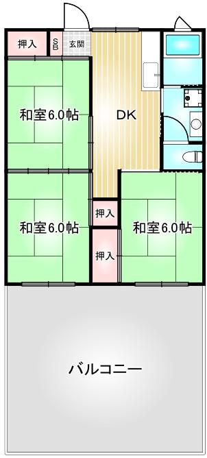 第2泰水堂ビル(3DK/3階)の間取り写真