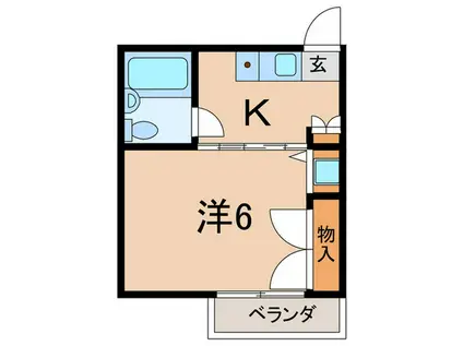 井上ビル橘(1K/3階)の間取り写真