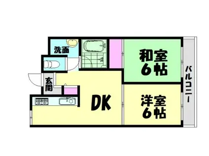 セントエルモ高石(2LDK/4階)の間取り写真