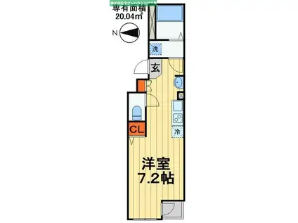 寿マンション(1K/3階)の間取り写真