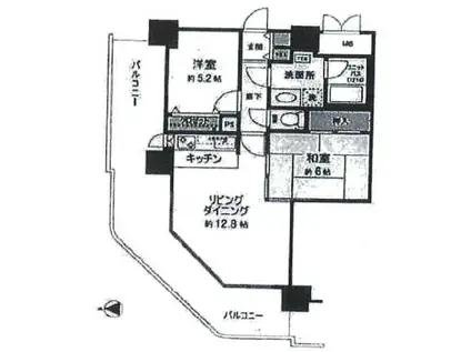 ライオンズマンション札幌スカイタワー(2LDK/24階)の間取り写真