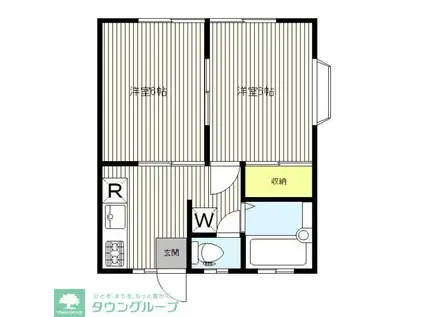 すみれハウス(2K/1階)の間取り写真