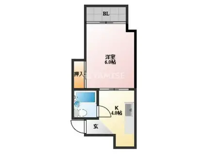 柴田ビル(1K/3階)の間取り写真