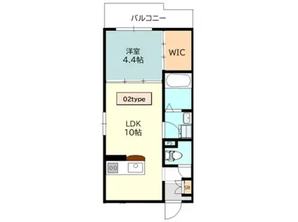 アルカ弥刀駅前(1LDK/1階)の間取り写真