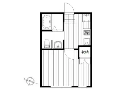 フォレストハウス習志野A棟(1K/1階)の間取り写真