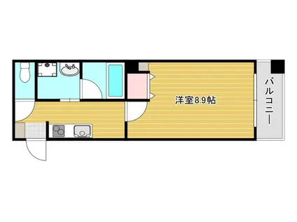 レクラン深江南(1K/6階)の間取り写真