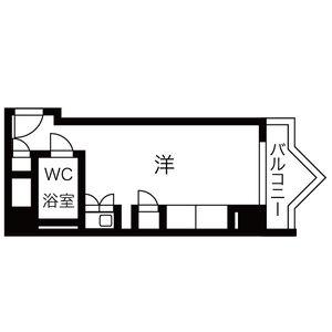 栄マンションN棟(ワンルーム/2階)の間取り写真