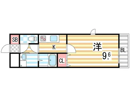 アンプルールフェールPARFAIR(1K/3階)の間取り写真