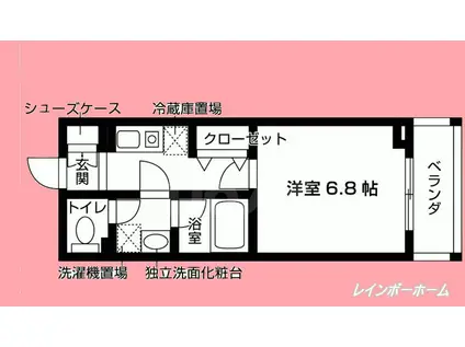 KDXレジデンス津田沼(1K/1階)の間取り写真