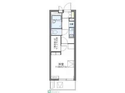 レオパレスラピス(1K/1階)の間取り写真