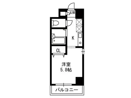 OAK HOUSE(ワンルーム/7階)の間取り写真