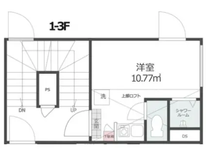 ノースヒル新宿イースト(ワンルーム/2階)の間取り写真