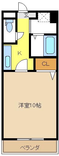マ・メゾン池場(1K/3階)の間取り写真