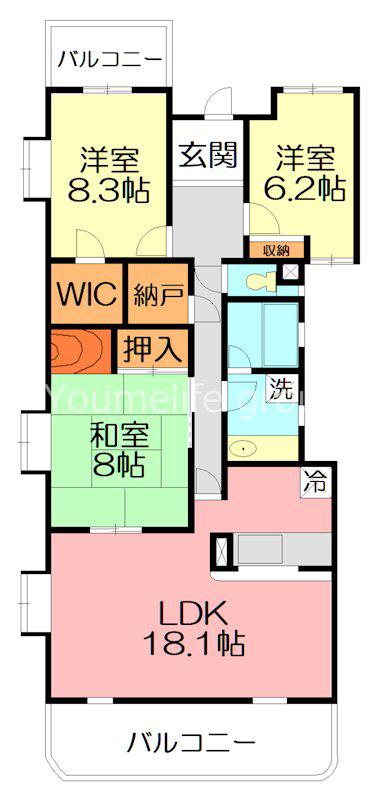 セレーノ鎌倉長谷(3LDK/1階)の間取り写真