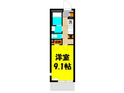 JR川越線 日進駅(埼玉) 徒歩3分 4階建 築14年(1K/2階)の間取り写真
