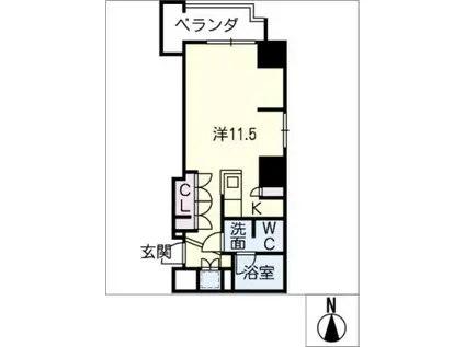 DOMUS&PLEASURE(ワンルーム/3階)の間取り写真