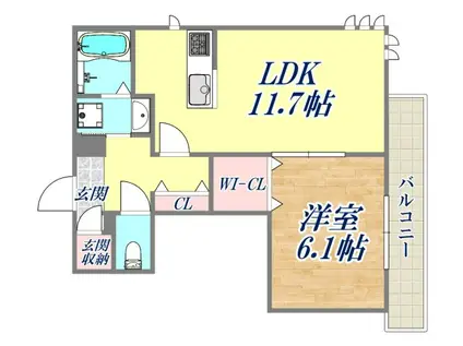 STORCH BURG(1LDK/1階)の間取り写真