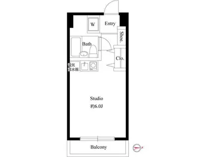 クレセントコート柏(ワンルーム/5階)の間取り写真