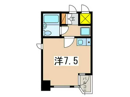 コパーズアプト戸部(ワンルーム/3階)の間取り写真