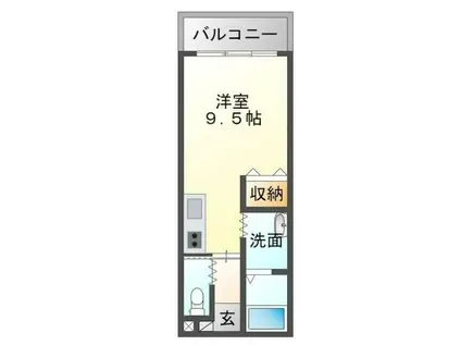 さくらマンション(ワンルーム/1階)の間取り写真