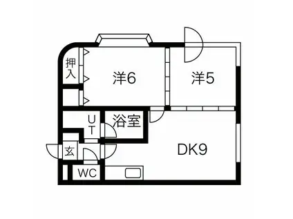 エルドラード琴似(2LDK/3階)の間取り写真