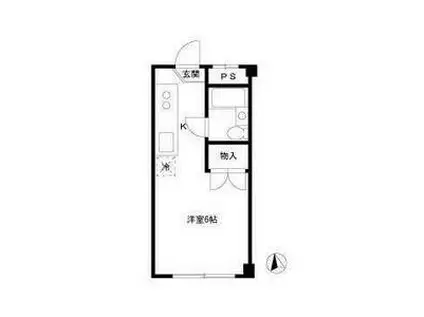 ハイツピア(ワンルーム/1階)の間取り写真