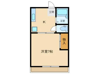 シティ花小金井(1K/2階)の間取り写真