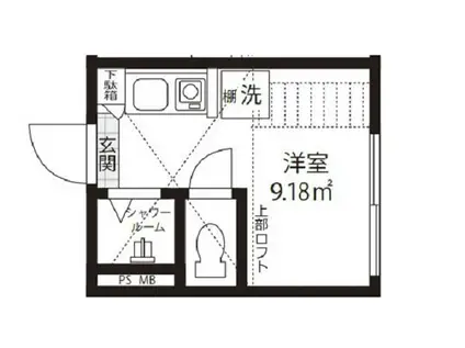 PONT DU GARD(ワンルーム/1階)の間取り写真