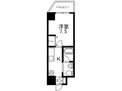 GOTTS大今里(1K/5階)の間取り写真