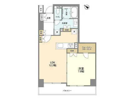 LASANTE五反田(1LDK/8階)の間取り写真