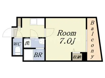 第IIマンションアトラス(1K/6階)の間取り写真