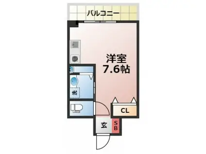 アーバンウエスト広島(ワンルーム/10階)の間取り写真