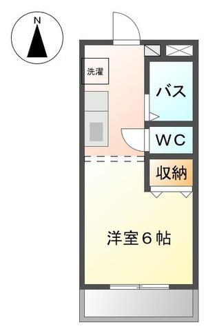 アドバンス(1K/1階)の間取り写真