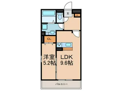 グレイスコート神戸永手町(1LDK/3階)の間取り写真