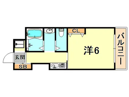 中山手ミオ壱番館(ワンルーム/5階)の間取り写真